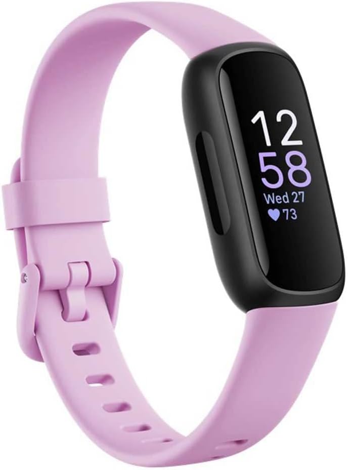Fitbit Inspire 3 Fitness Tracker with Stress, Sleep & Heart Rate Monitor, 2 Bands