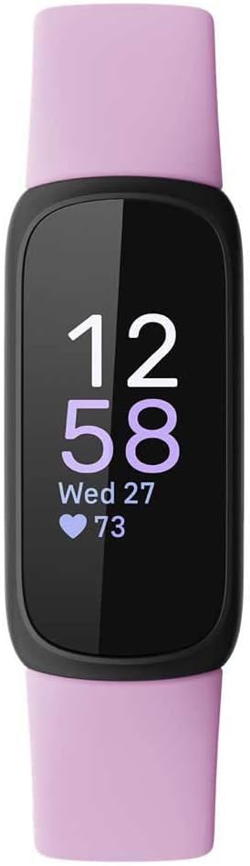Fitbit Inspire 3 Fitness Tracker with Stress, Sleep & Heart Rate Monitor, 2 Bands