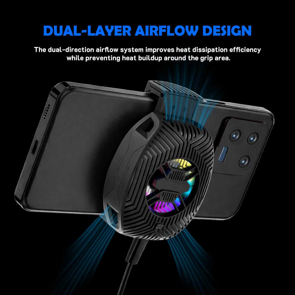 Phone Cooler Semiconductor Gaming Fast Cooling Fan Low Noise for iPhone Android
