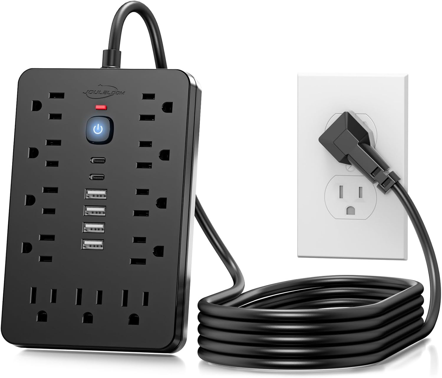 17-in-1 Power Strip 11 Outlets + 6 USB (2 USB-C) 6ft Extension Cord