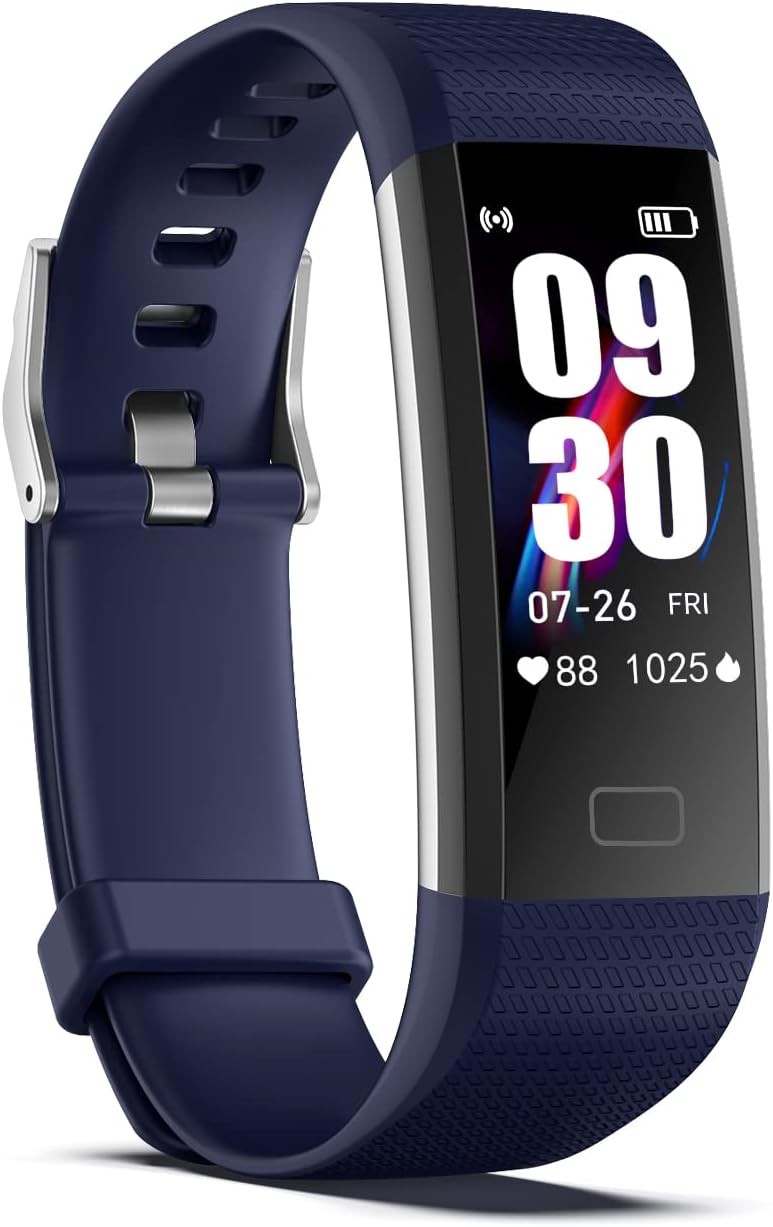 Fitness Tracker Watch with Heart Rate & Sleep Monitor, IP68 Waterproof Step Counter