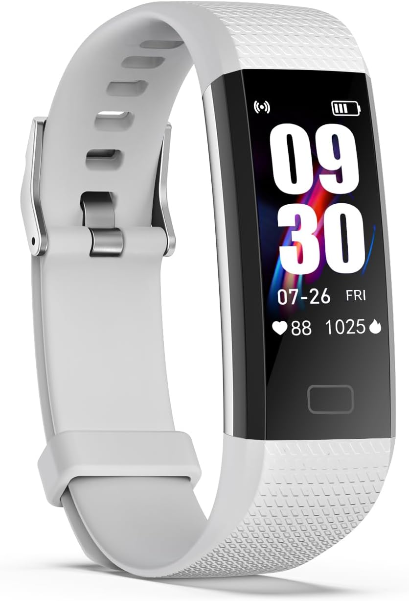 Fitness Tracker Watch with Heart Rate & Sleep Monitor, IP68 Waterproof Step Counter