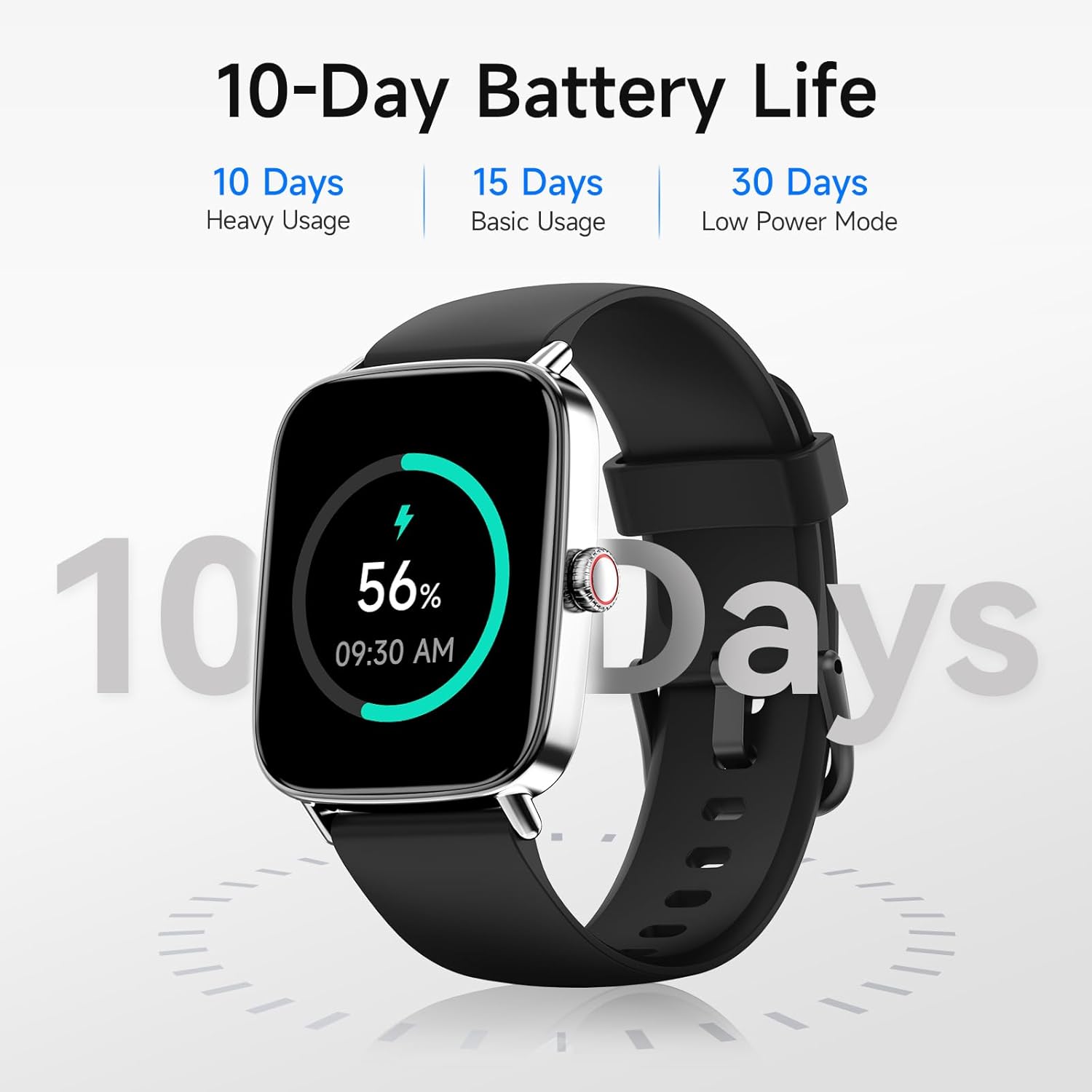 Smart Watch with Call Function, 1.85" HD Fitness Tracker with Heart Rate/SpO2 Monitor, IP68 Waterproof