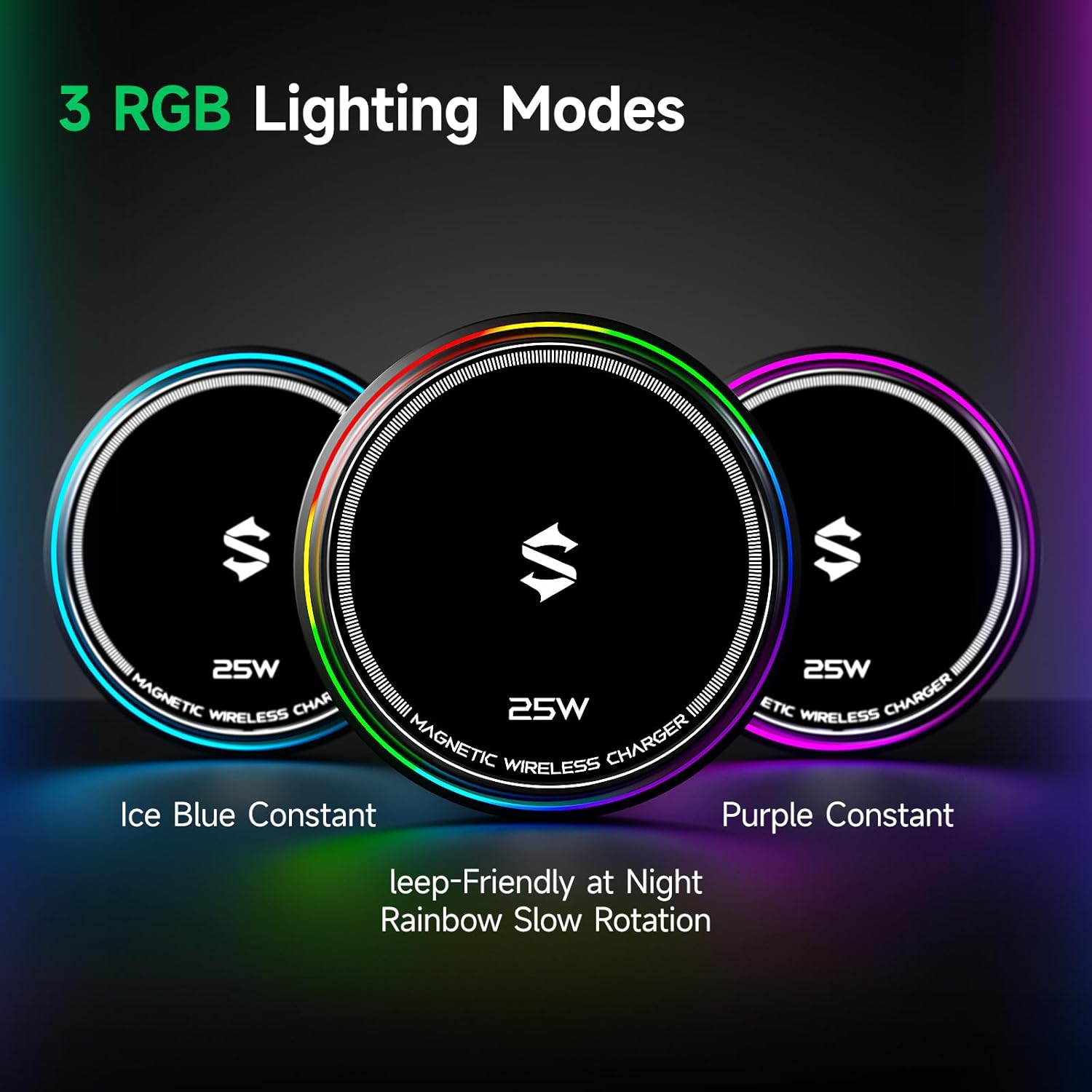 Magnetic Wireless Charger Phone Cooler 25W for iPhone 17/16/15/14 Gaming Streaming