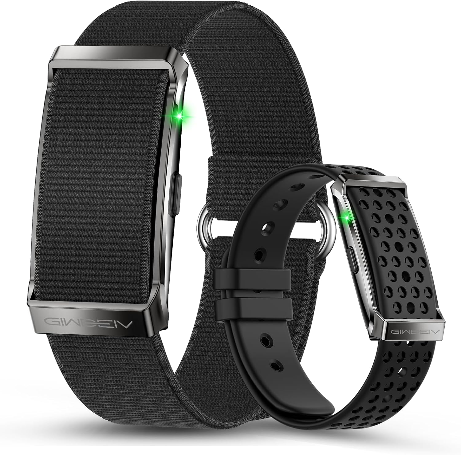 Smart Bracelet Fitness Tracker with Heart Rate, SpO2 & Sleep Monitor, 170+ Sports Modes, 2 Bands