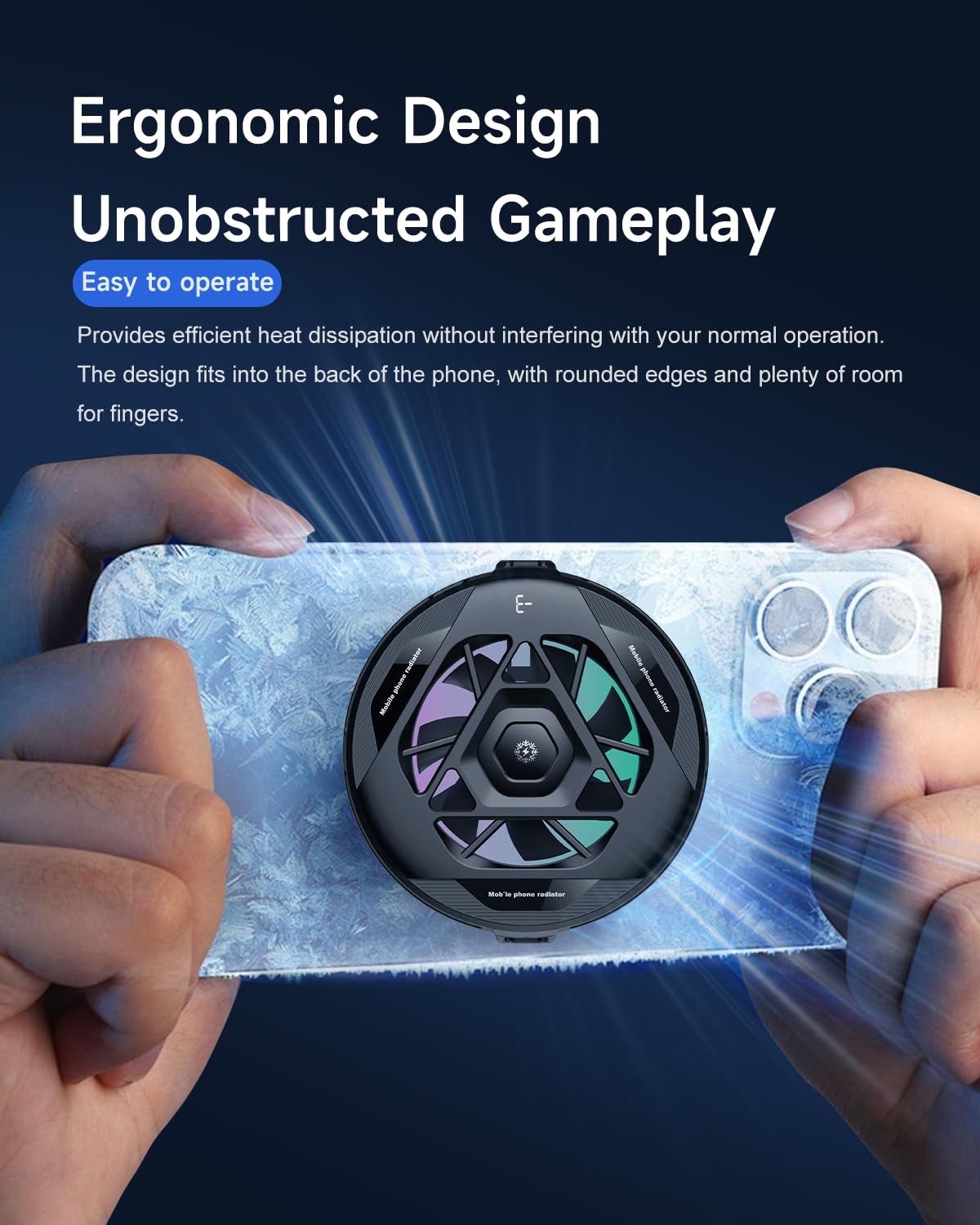 Magnetic Phone Cooler RGB Semiconductor Cooling Fan for iPhone Android Gaming Live Streaming
