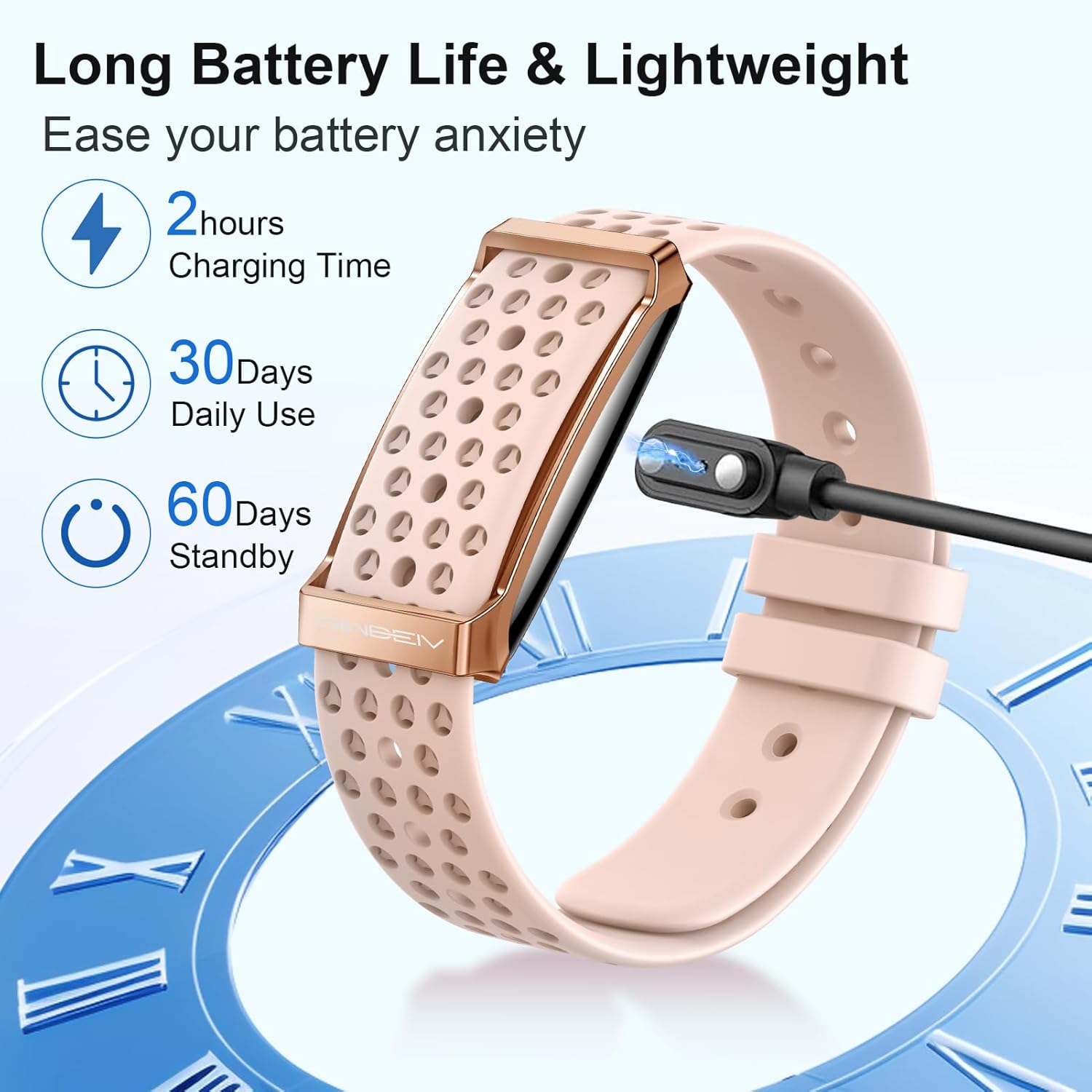 Fitness Tracker Smart Bracelet with Heart Rate, SpO2 & Sleep Monitor, 170+ Sports Modes, 2 Bands