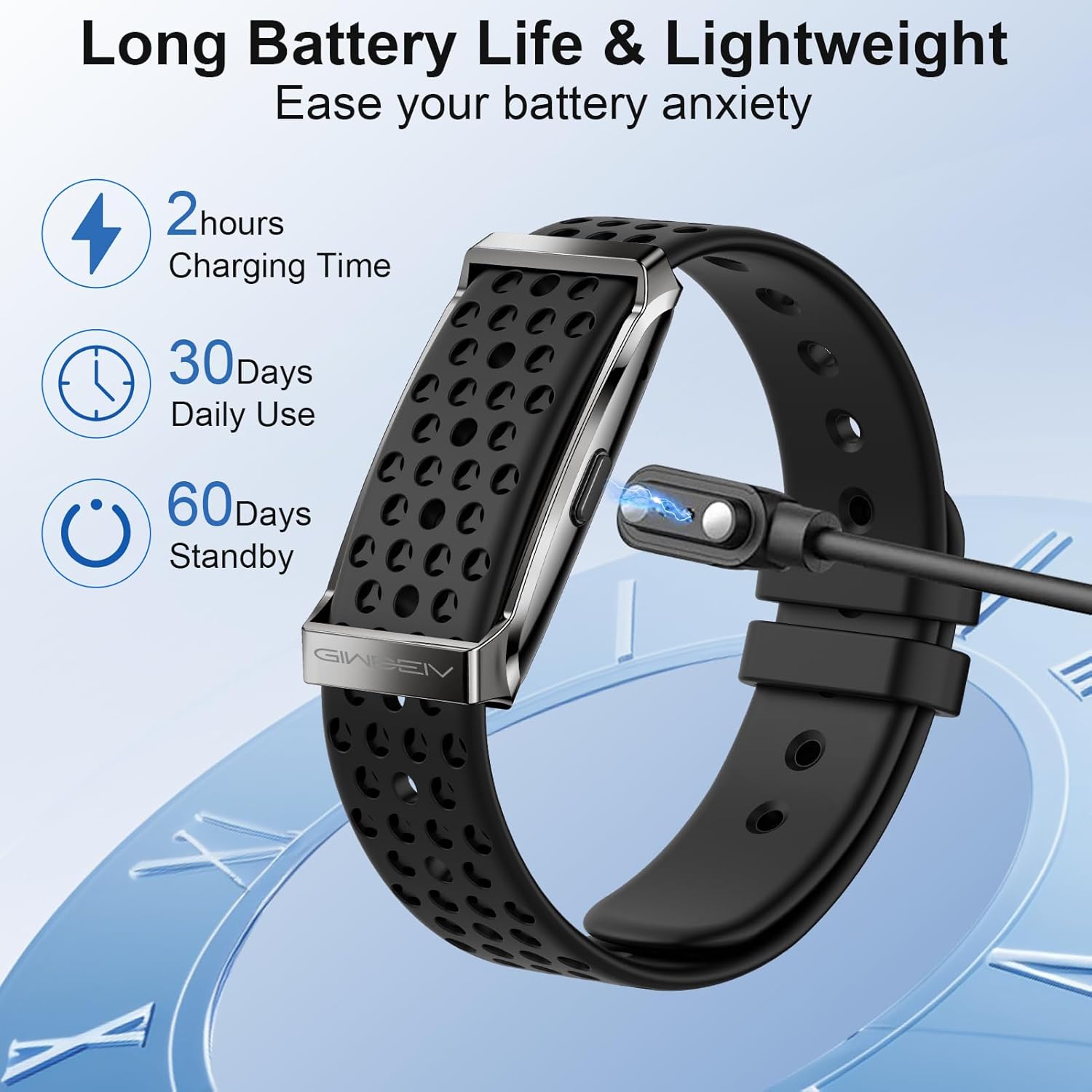 Smart Bracelet Fitness Tracker with Heart Rate, SpO2 & Sleep Monitor, 170+ Sports Modes, 2 Bands