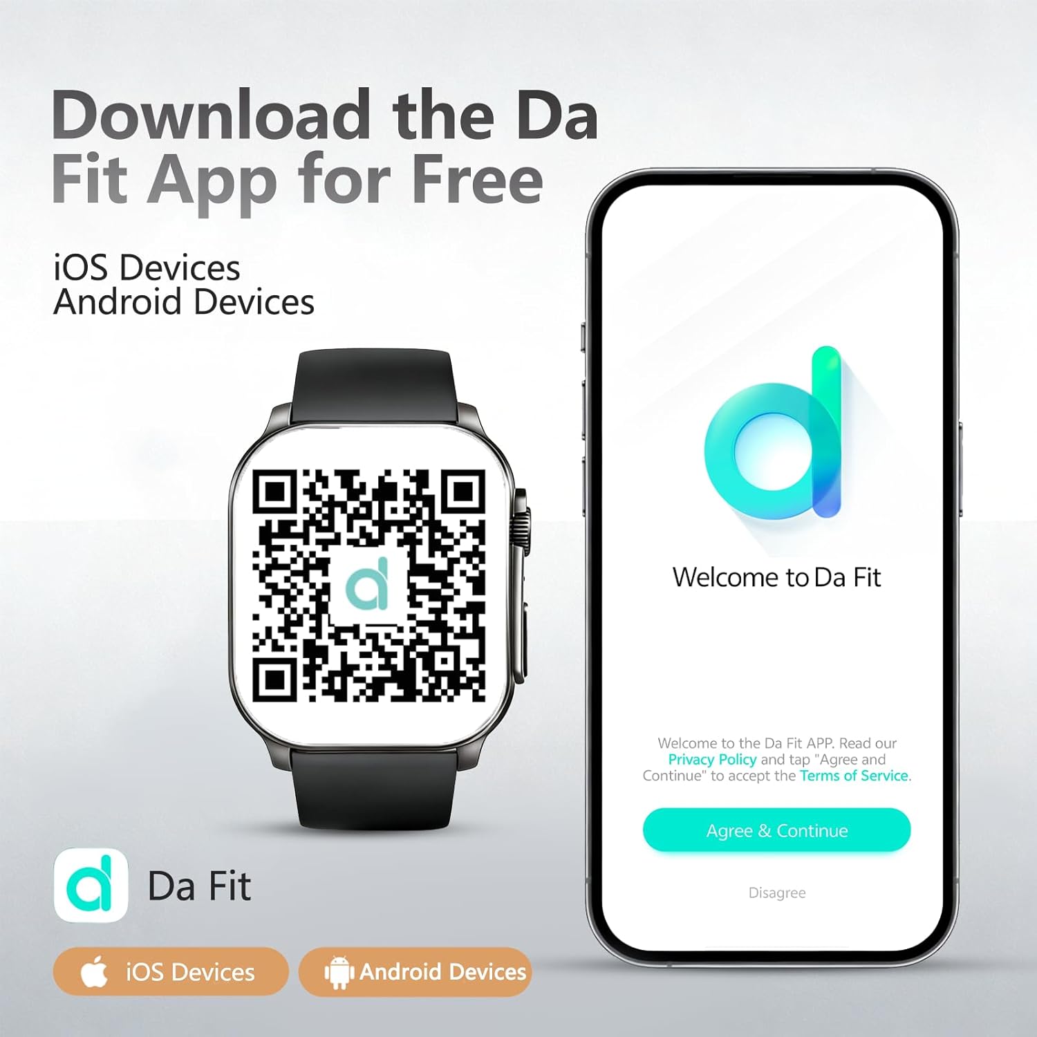 2.01" AMOLED Smart Watch Fitness Tracker with Heart Rate & Sleep Monitor, IP68 Waterproof