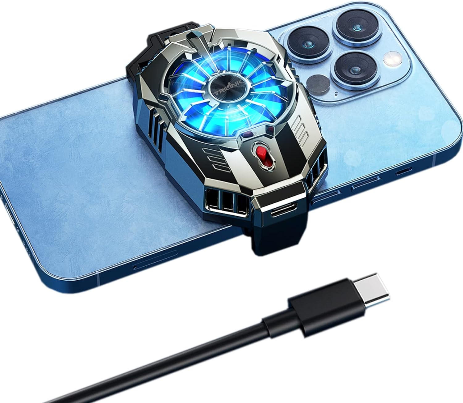Gaming Phone Cooler Fan with 2 Cooling Modes for iPhone Android 4.5-7in